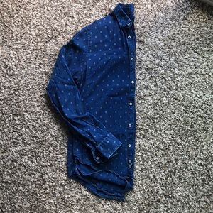 Zara Man - Denim Printed Button-Down Shirt